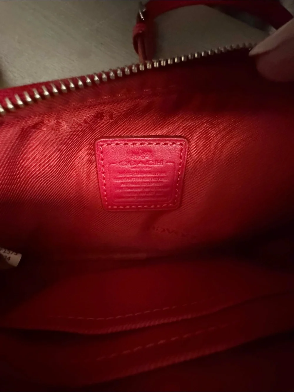 Coach Pebble Leather Red Camera Crossbody Bag Double Zip
